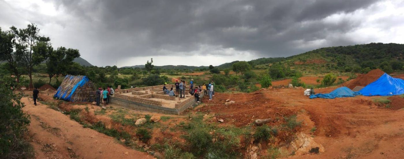 Construction began on the first farmer's quarters.
