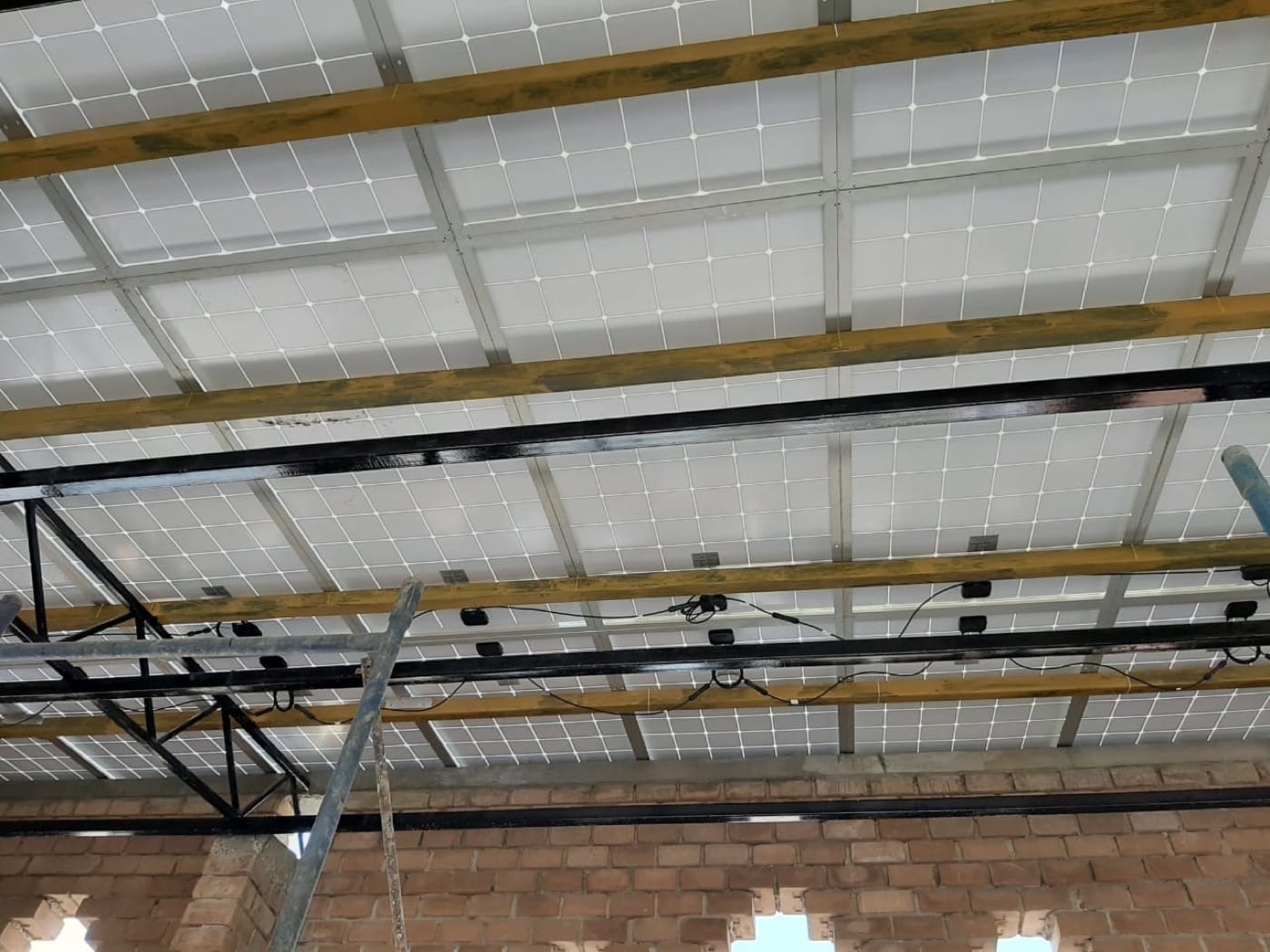 The solar shed was set up.