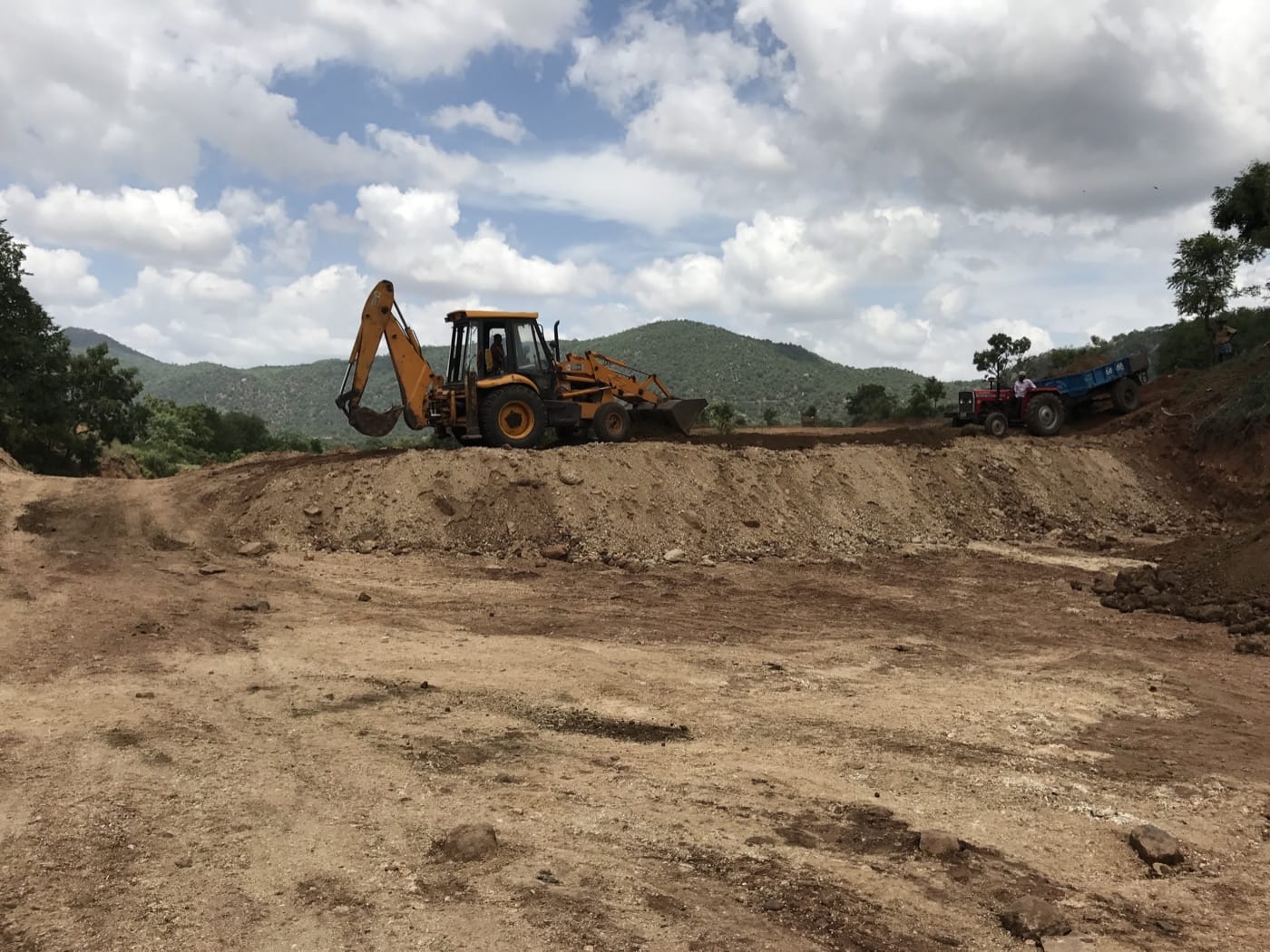 The first earthwork was built to help store water on the land.