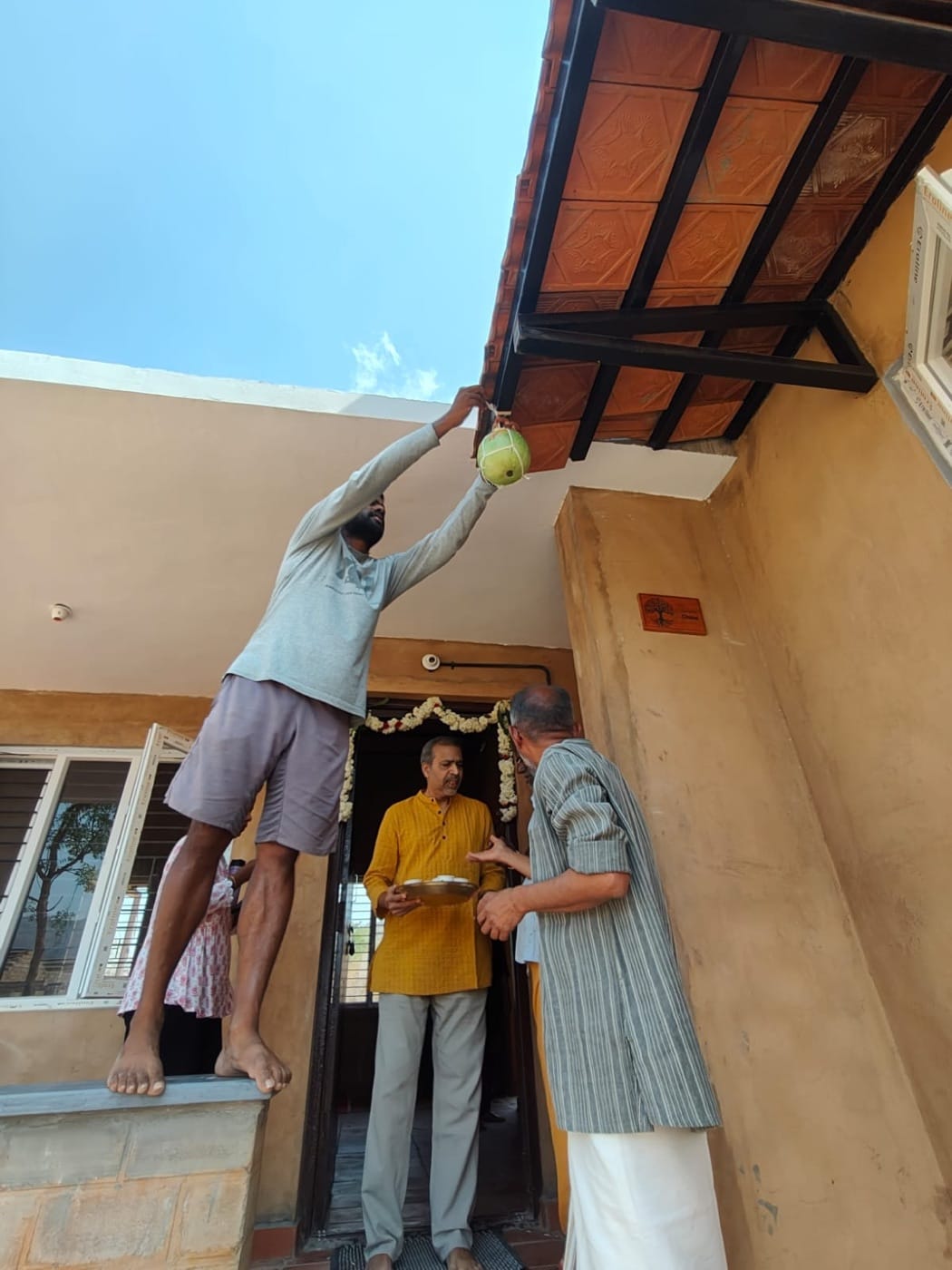 Our first home was completed — housewarming for Ram & Krishna's home on March 15th.